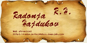 Radonja Hajdukov vizit kartica